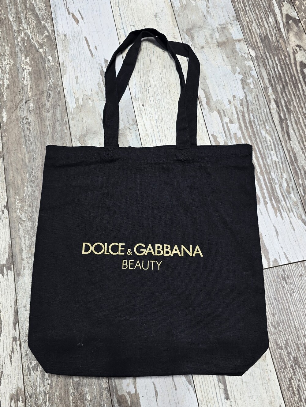 Dolce & Gabbana Beauty Black Canvas Tote Bag 14.5"L x 15"H x 3.5"D